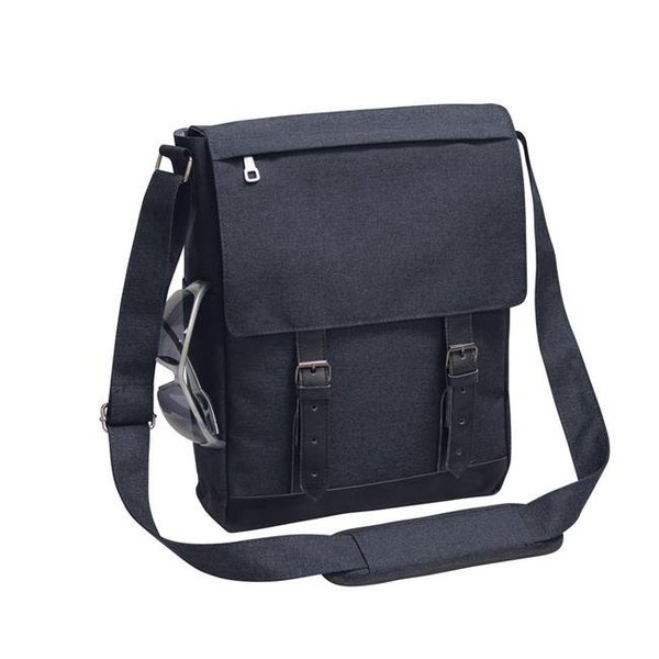 Preferred Nation Preferred Nation P4733.BLACK Crosstown Messenger Bag; Black P4733.BLACK